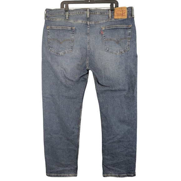 Levi's 505 Jeans Men's Size 42X29 (Tag 44x30) Blue Regular Fit Straight Leg - Picture 2 of 11